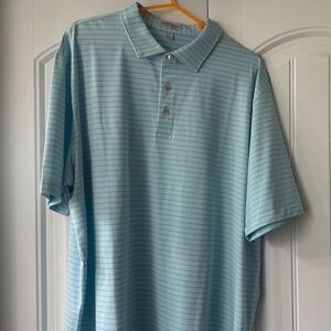 Peter Millar Sky Blue Striped Polo Shirt